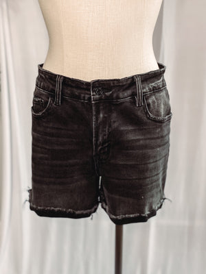 Black Denim Shorts