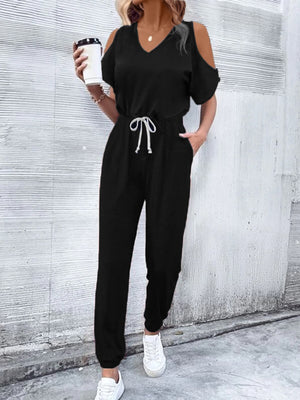 Cold Shoulder Jumpsuit (2 Colors)