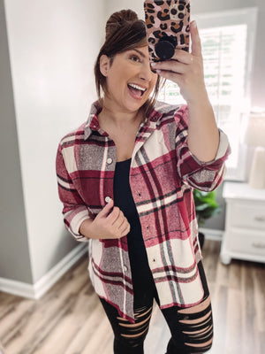 Burg Plaid Shacket