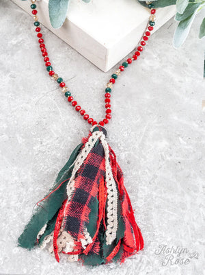 Cozy Christmas Tassel Necklace