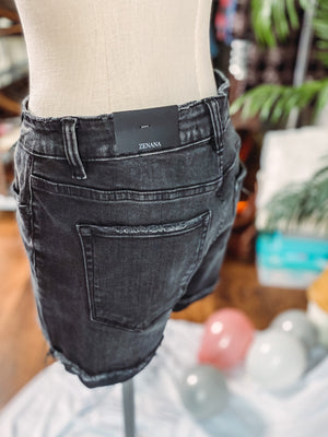 Black Denim Shorts