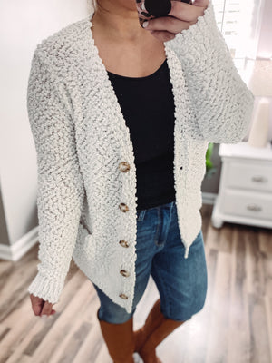 Ivory Popcorn Cardi