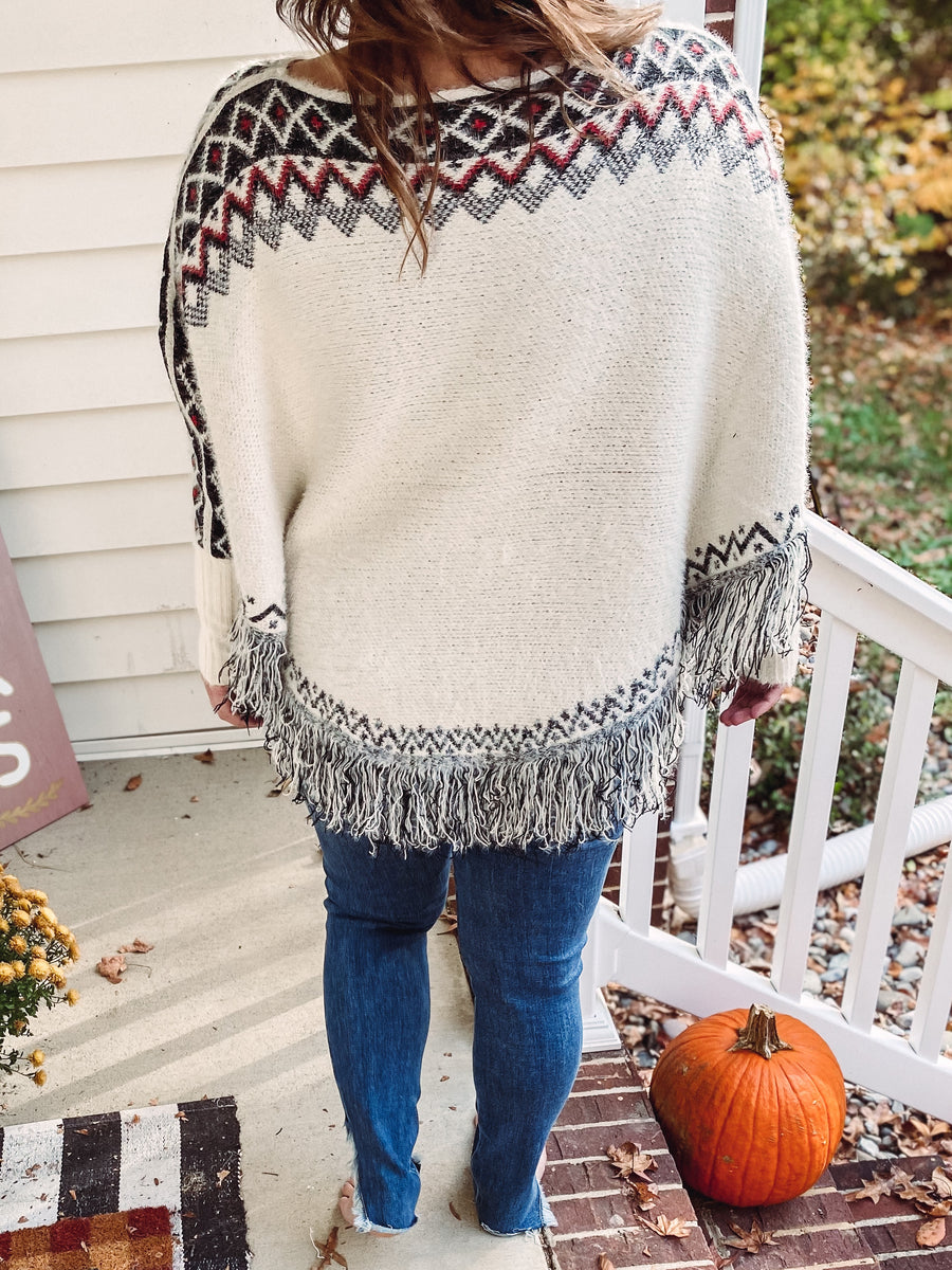 Winter Poncho Top