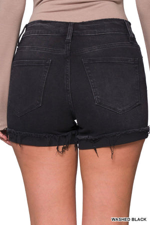 Black Denim Shorts