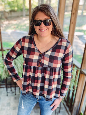 Fall Plaid Top