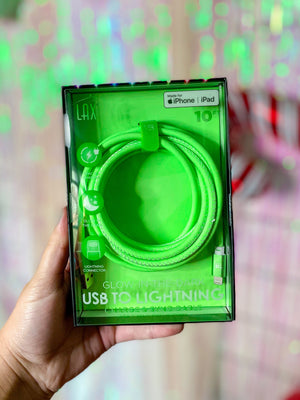 Glow in the Dark Phone Cord 10ft • Green