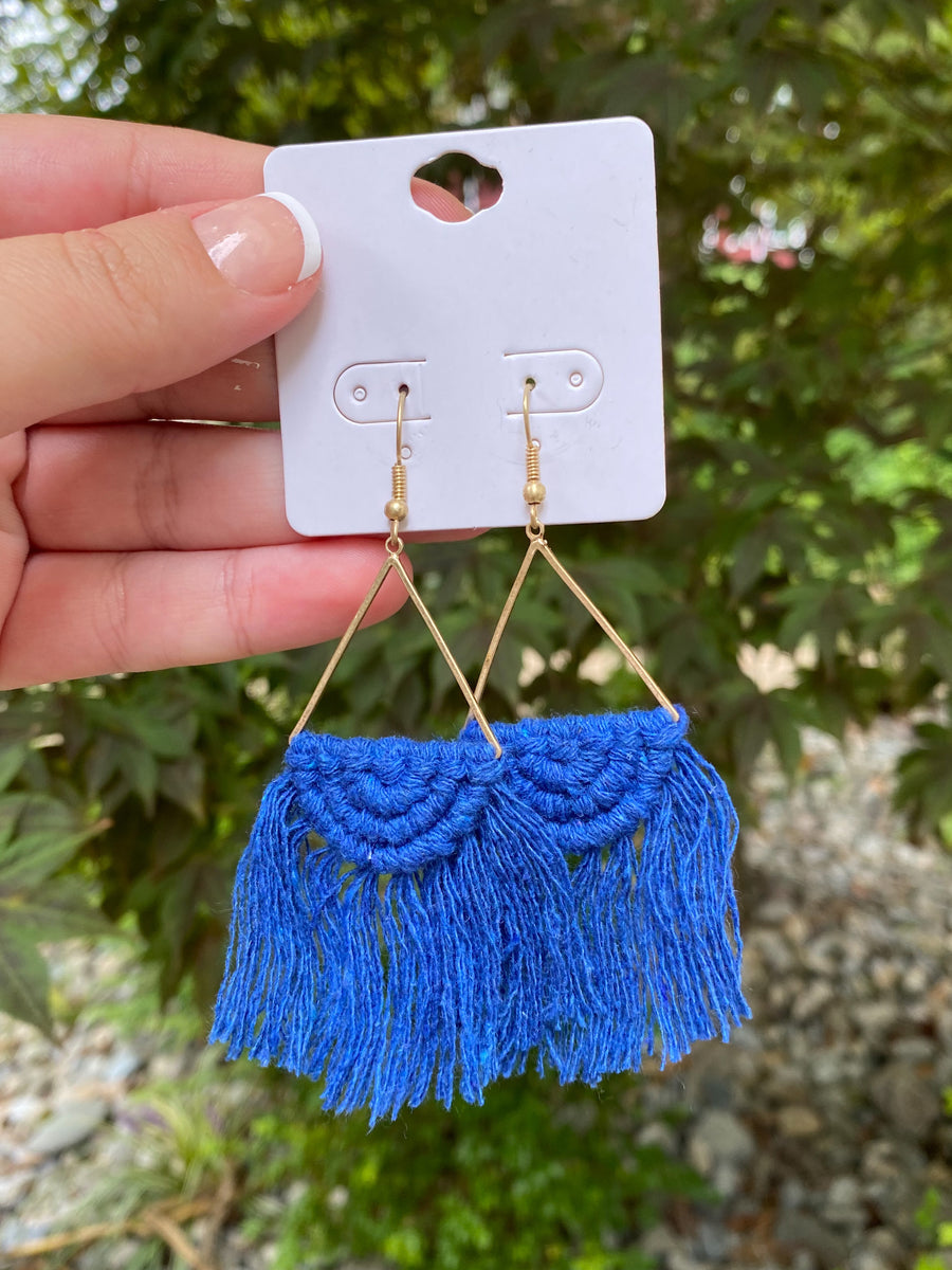 Macrame Earrings • Royal