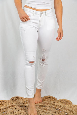 Destroyed Skinnies • White