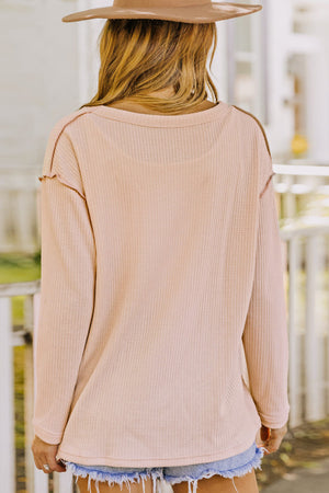 Apricot Seam Top