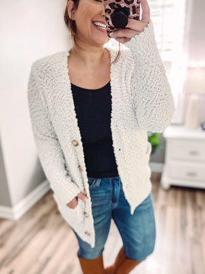 Ivory Popcorn Cardi