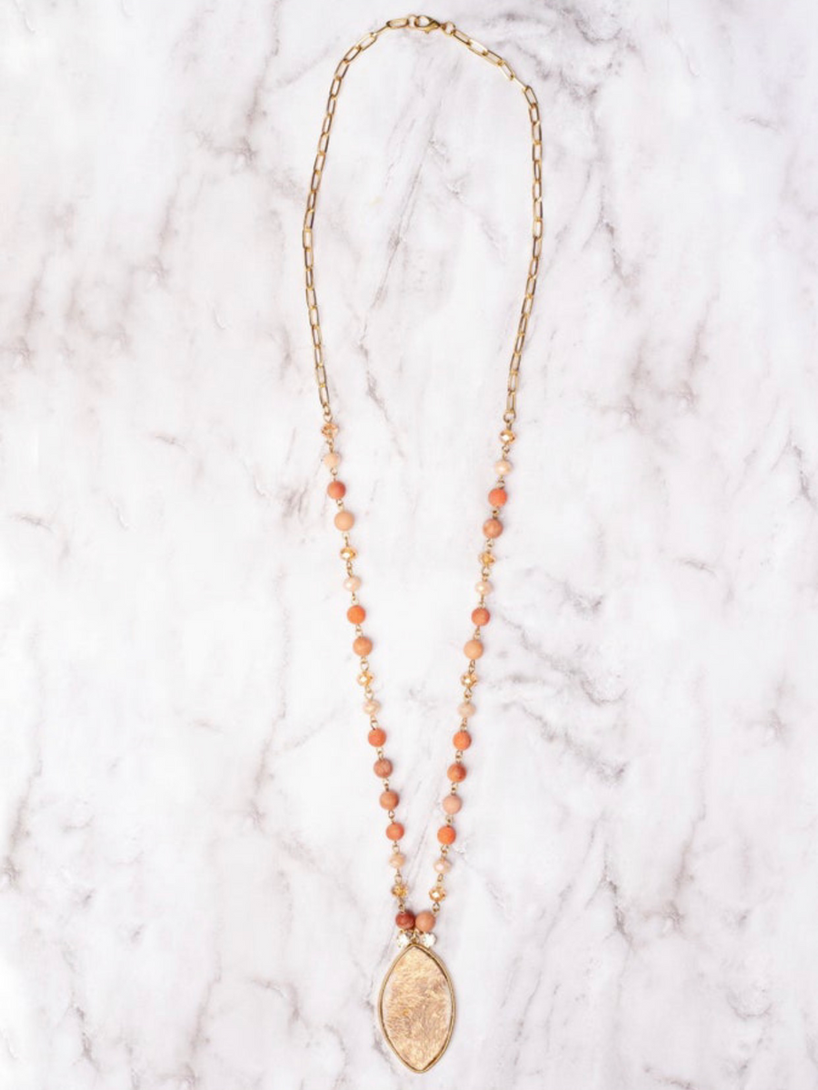 Rose Gold Hide Necklace