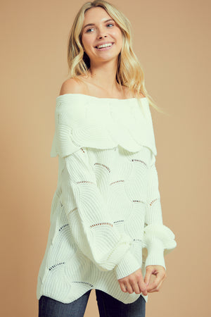 Off Shoulder Sweater • Ivory