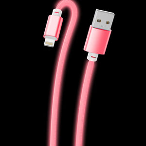 Glow in the Dark Phone Cord 10ft • Pink