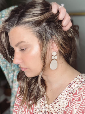 Taupe Mod Earrings