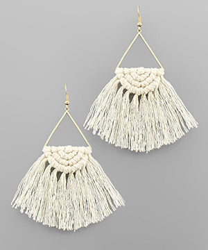 Macrame Earrings • Ivory