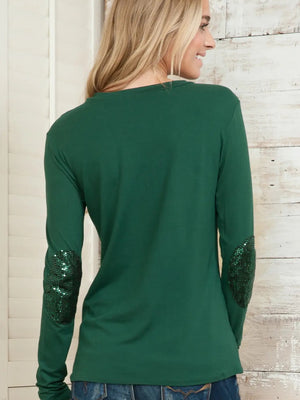 Holly Sequin Patch Top