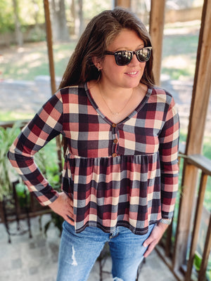 Fall Plaid Top