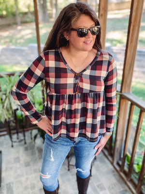 Fall Plaid Top