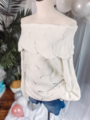 Off Shoulder Sweater • Ivory