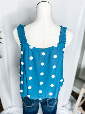 Swiss Dot Tank • Teal