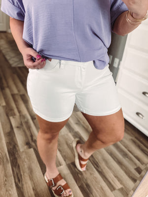 Mid Rise Tummy Control • White Wash