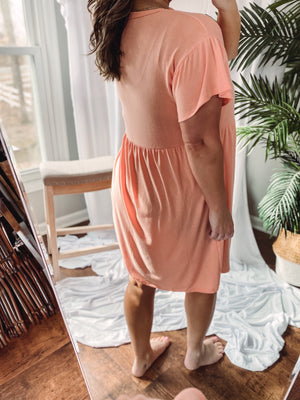 Peach Easy Dress