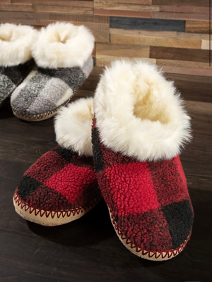 Holiday Plaid Slippers