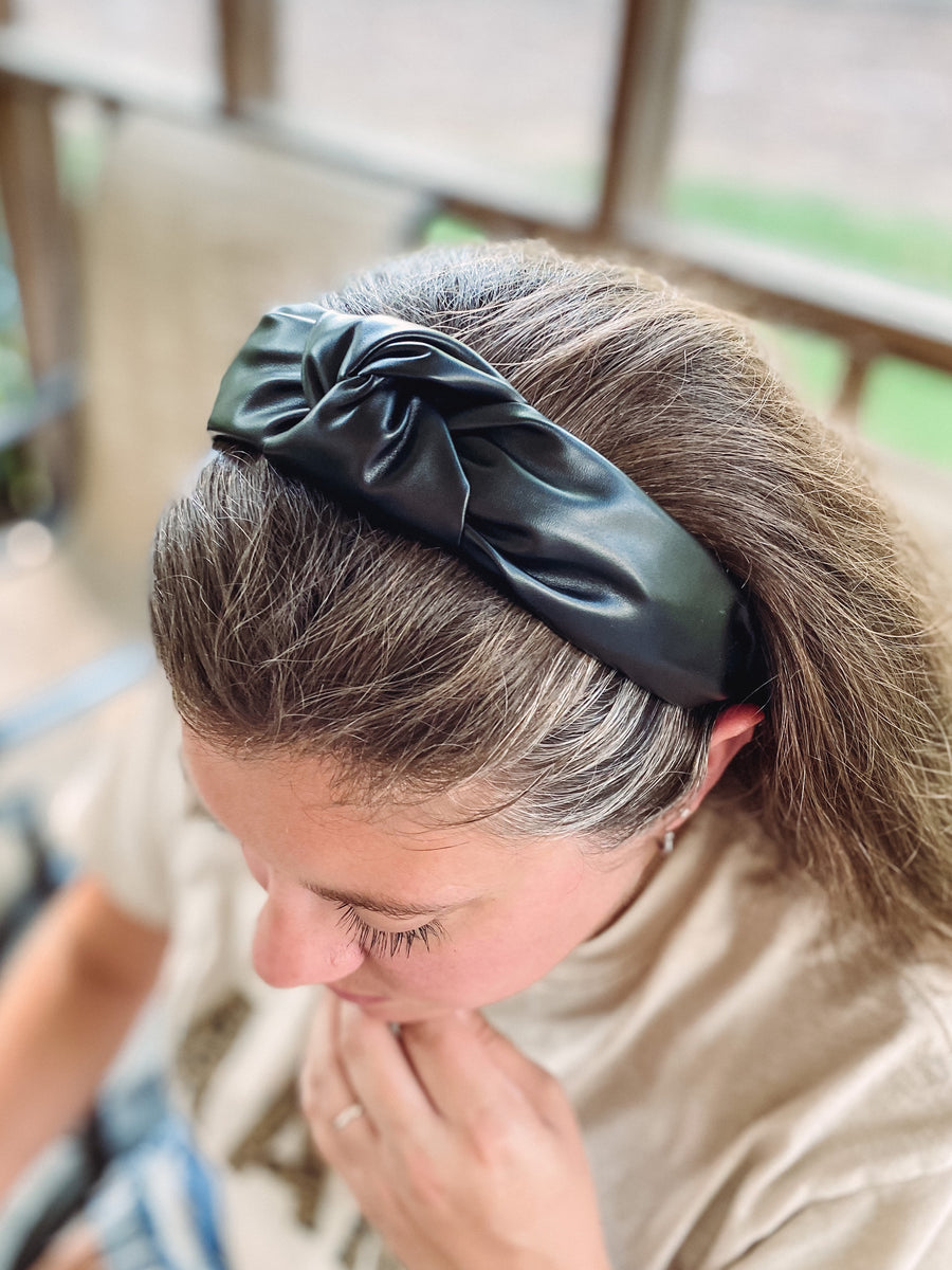 Leather Knot Headband