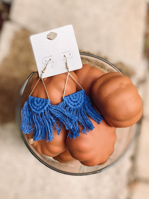 Macrame Earrings • Royal