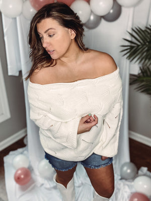 Off Shoulder Sweater • Ivory