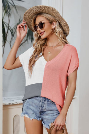 Color Block Knit Top (3 Colors)